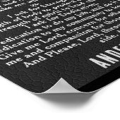 警察官の祈りの言葉薄いブルーライン ポスター (角)