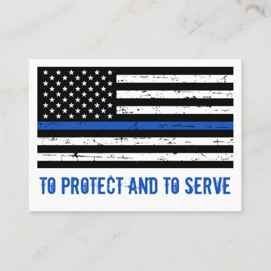 警察官の祈りの言葉薄い青い線 名刺 (裏面)