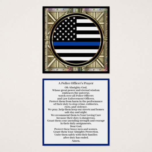 警察官の祈りの言葉 (正面&裏面)