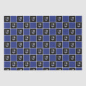 警察官の細いブルーラインバッジパターン 薄葉紙 (正面)