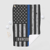 警察官の細いブルーライン ゴルフタオル (インサイチュ)