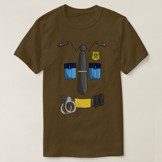 警察官の衣装警官の警官の保安官ハロ Tシャツ (デザイン正面)