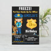 警察官の誕生日の招待コプスパーティー 招待状 (スタンド正面)