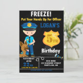 警察官の誕生日の招待状警察招待状 招待状 (スタンド正面)