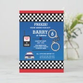 警察官の誕生日パーティー探偵招待状 招待状 (スタンド正面)