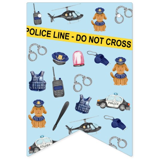 警察官の誕生日パーティー バンティングフラッグ (第1の旗)