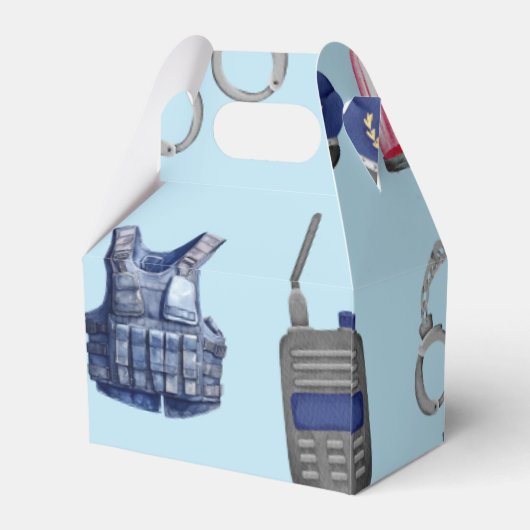 警察官の誕生日パーティー フェイバーボックス (裏面サイド)