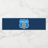 警察官の誕生日パーティー ペットボトルラベル (シングルラベル)