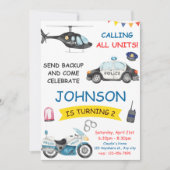 警察官の誕生日パーティー 招待状 (正面)