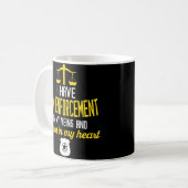 警察官の警官の法の執行のコーヒー・マグ コーヒーマグカップ (正面左)
