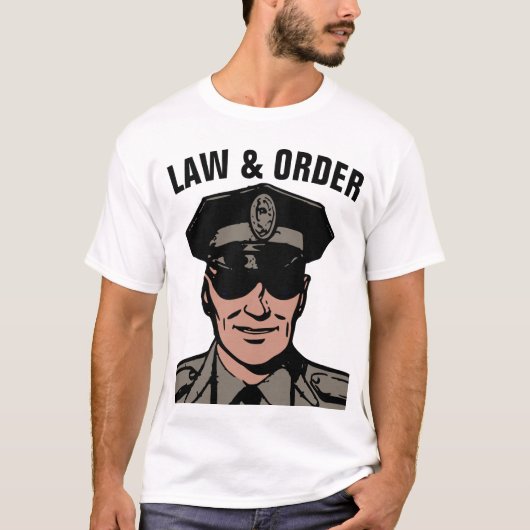 警察官の警官のTシャツと注文 Tシャツ (正面)