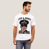 警察官の警官のTシャツと注文 Tシャツ (正面フル)