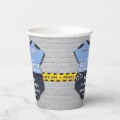 警察官の赤ちゃんシャワー 紙コップ (左)