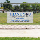 警察官の退職ありがとうバナー 横断幕 (インサイチュ)