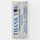 警察官の退職ありがとうバナー 横断幕 (縦)