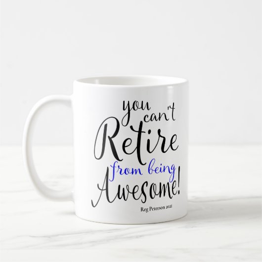 警察官の退職の薄い青い線 コーヒーマグカップ (左)