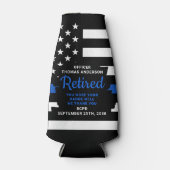 警察官の退職の薄い青い線 ボトルクーラー (正面)