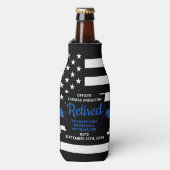 警察官の退職の薄い青い線 ボトルクーラー (ボトル正面)