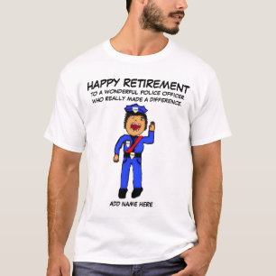 警察官の退職アニメ Tシャツ