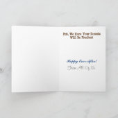 警察官の退職後の挨拶状 カード (内部)