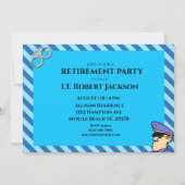 警察官の退職招待状 招待状 (裏面)