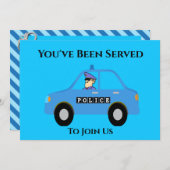 警察官の退職招待状 招待状 (正面/裏面)