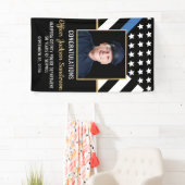 警察官の退職Thin Blue Lineの写真 横断幕 (インサイチュ)