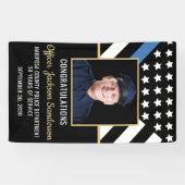 警察官の退職Thin Blue Lineの写真 横断幕 (横)