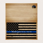 警察官はアメリカ国旗に感謝 名刺 (外部フラット)