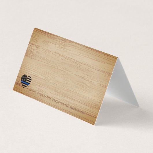 警察官はアメリカ国旗に感謝 名刺 (裏面)