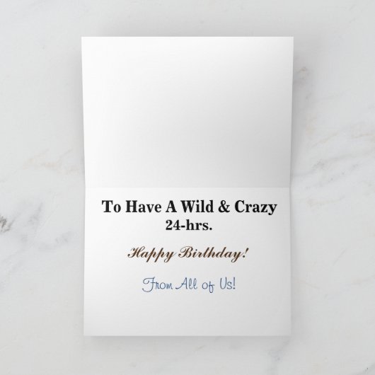 警察官または警官誕生日票 カード (内部)