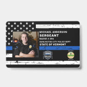 警察官カスタム写真法執行ID バッジ (正面)