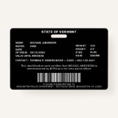 警察官カスタム写真法執行ID バッジ (裏面)