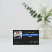 警察官カスタム写真法執行QRコード 名刺 (スタンド正面)