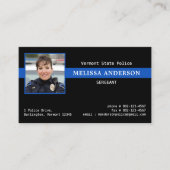 警察官カスタム写真法執行QRコード 名刺 (正面)