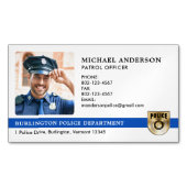 警察官カスタム法執行写真ロゴ マグネット名刺 (正面)