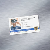 警察官カスタム法執行写真ロゴ マグネット名刺 (インサイチュ)