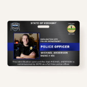 警察官カスタム法執行写真ID バッジ (正面)