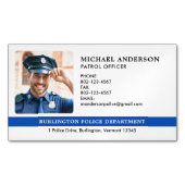 警察官カスタム法執行部の写真 マグネット名刺 (正面)