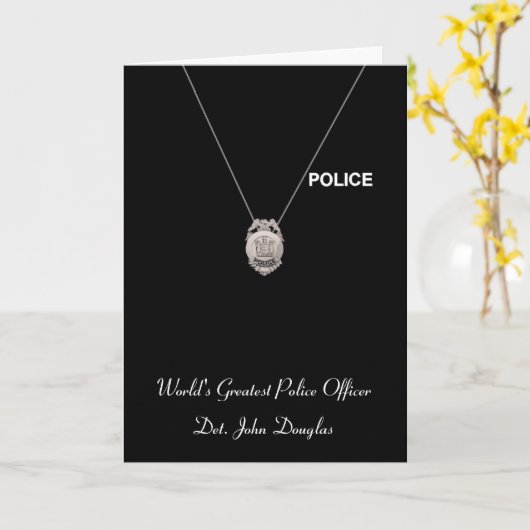 警察官カード カード (黄色い花)