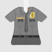 警察官グレー制服 オーナメント (正面)
