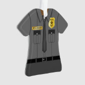 警察官グレー制服 オーナメント (正面)