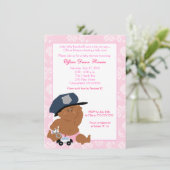 警察官コップ赤ちゃんシャワー招待状5x7 招待状 (スタンド正面)