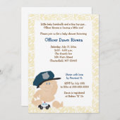 警察官コップ赤ちゃんシャワー招待状5x7 招待状 (正面/裏面)