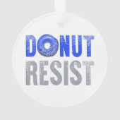 警察官シャツ薄いブルーラインドーナツレジストJ オーナメント (裏面)