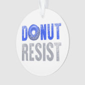 警察官シャツ薄いブルーラインドーナツレジストJ オーナメント (正面)