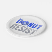 警察官シャツ薄いブルーラインドーナツレジストJ ペーパープレート (アングル)