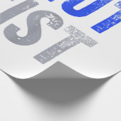 警察官シャツ薄いブルーラインドーナツレジストJ ラッピングペーパー (角)