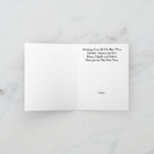 警察官シルエットクリスマスカード カード (内部)