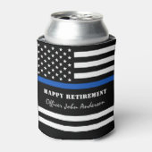 警察官シンブルーラインハッピーリタイア 缶クーラー (缶正面)